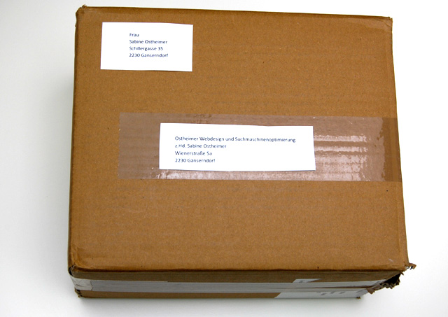 Post Österreich – richtiges adressieren eines Pakets Adressen nicht mehr verwischt