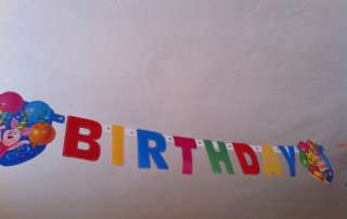 Geburtstagsgirlande für einen Kindergeburtstag