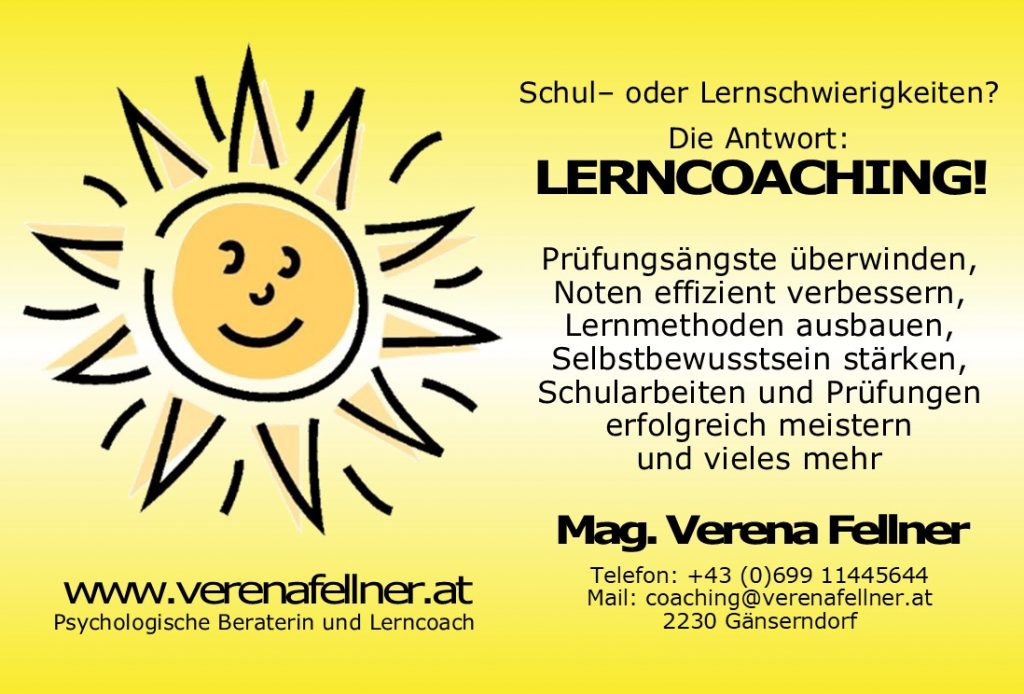Lerncoaching in Gänserndorf - Mag. Verena Fellner