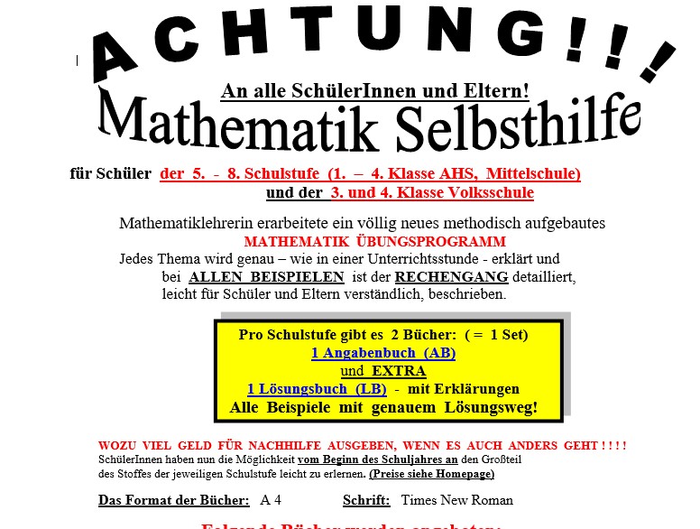 Mathematik Selbsthilfe - Brigitte Körber