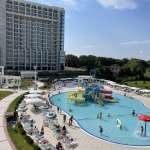 Hotel-Sunset-Resort-Pomorie-Bulgarien-Rutschenpark-Blick auf die Kinderrutschen